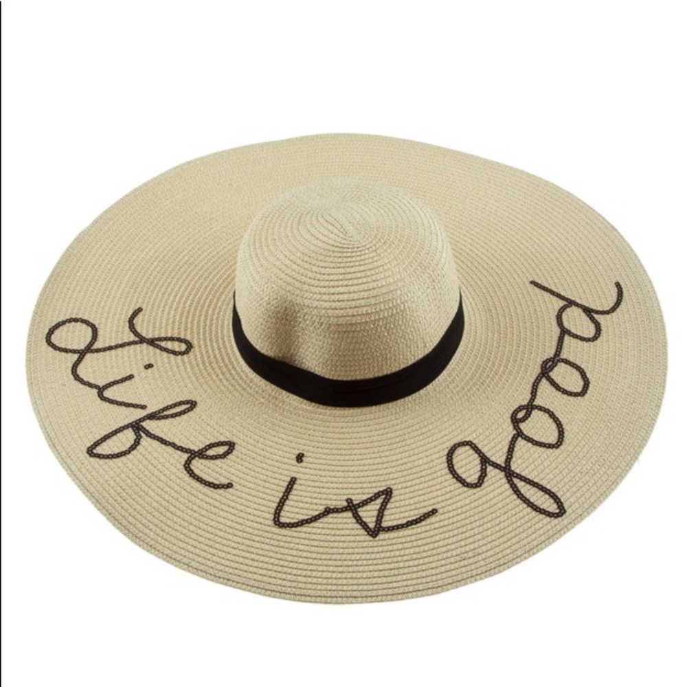 “life is good” beach hat